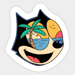 Felix's beautiful view in the beach vacation tropical summer Sticker